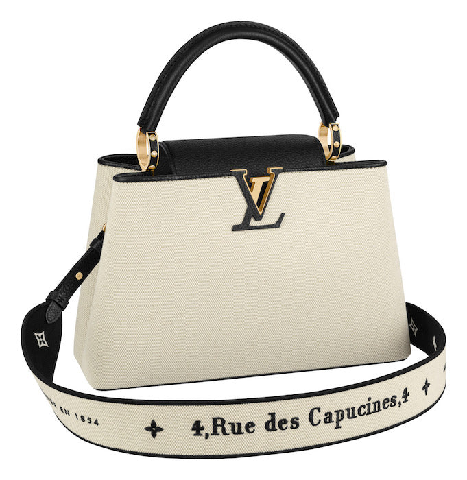 Louis Vuitton Canvas Taurillon Capucines MM Handbag – Beige