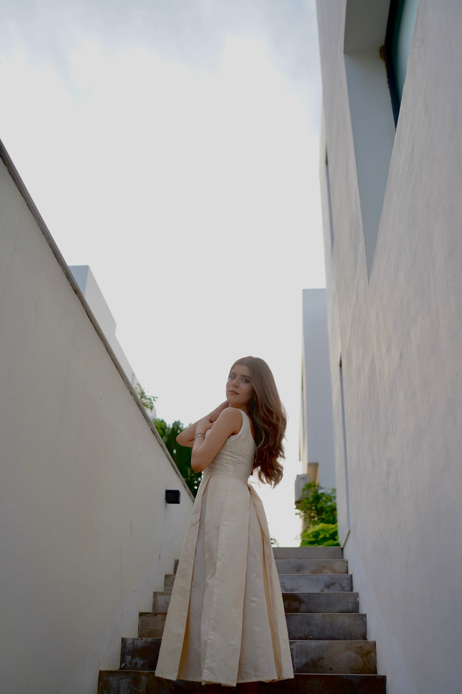 Cyan Cream Dress