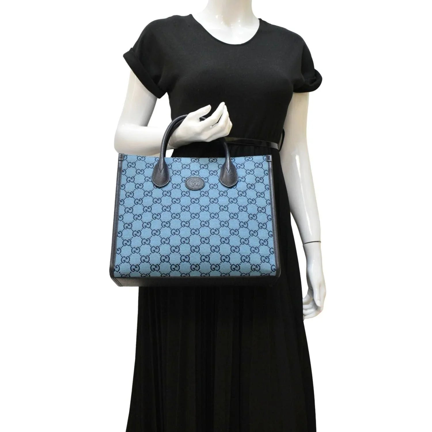 Gucci Calfskin Retro Tote Bag – Blue