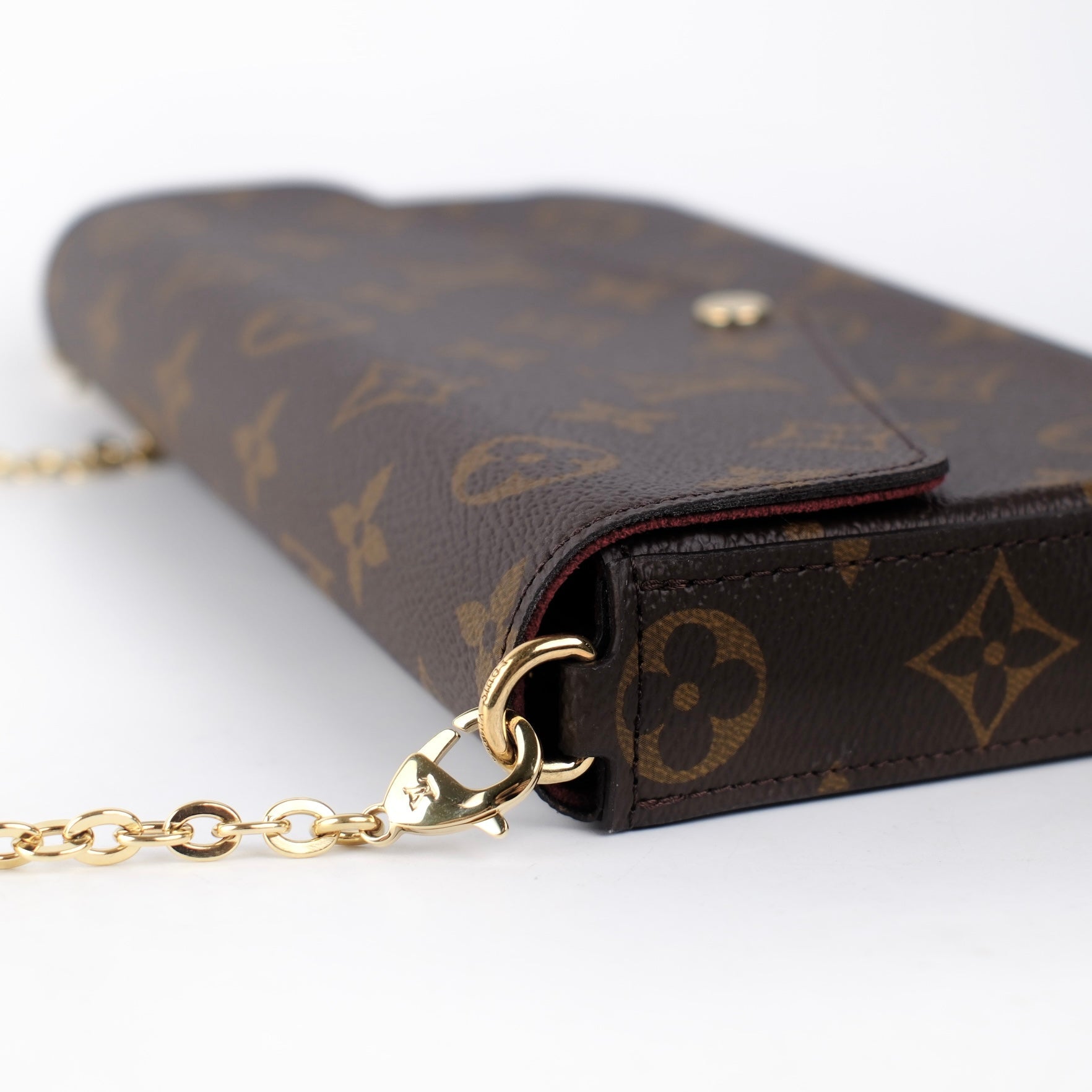 Louis Vuitton Pochette Félicie Chain Shoulder Bag - Brown Coated Canvas