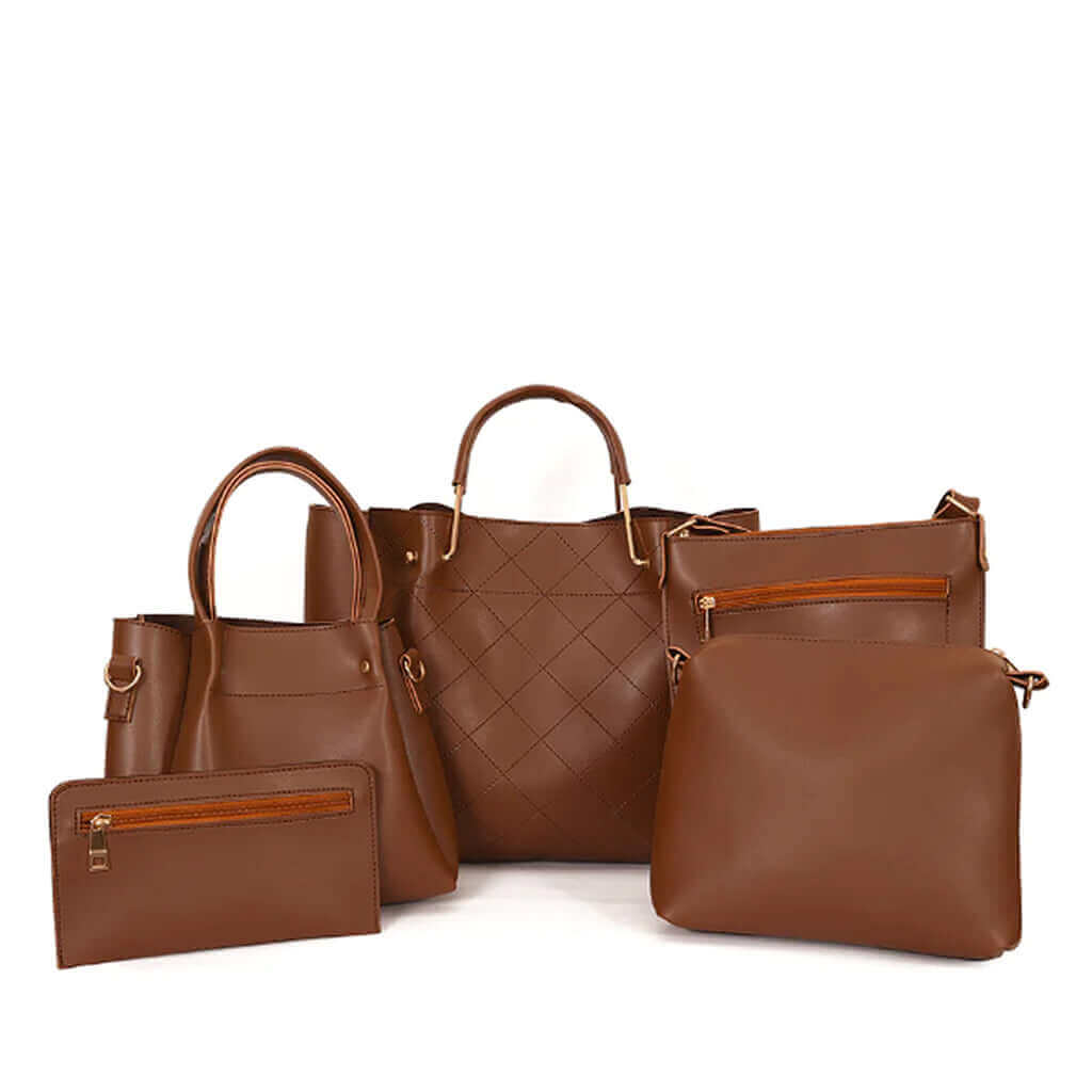 FABULOUS - Buy 01 Shoulder Bag & Get 04 Bags Free BROWN