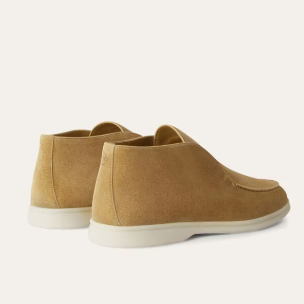 Loro Piana Open Walk The Comfort of Elegance® Ankle Boots – Light Wood Smoke (H755)