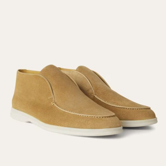 Loro Piana Open Walk The Comfort of Elegance® Ankle Boots – Light Wood Smoke (H755)