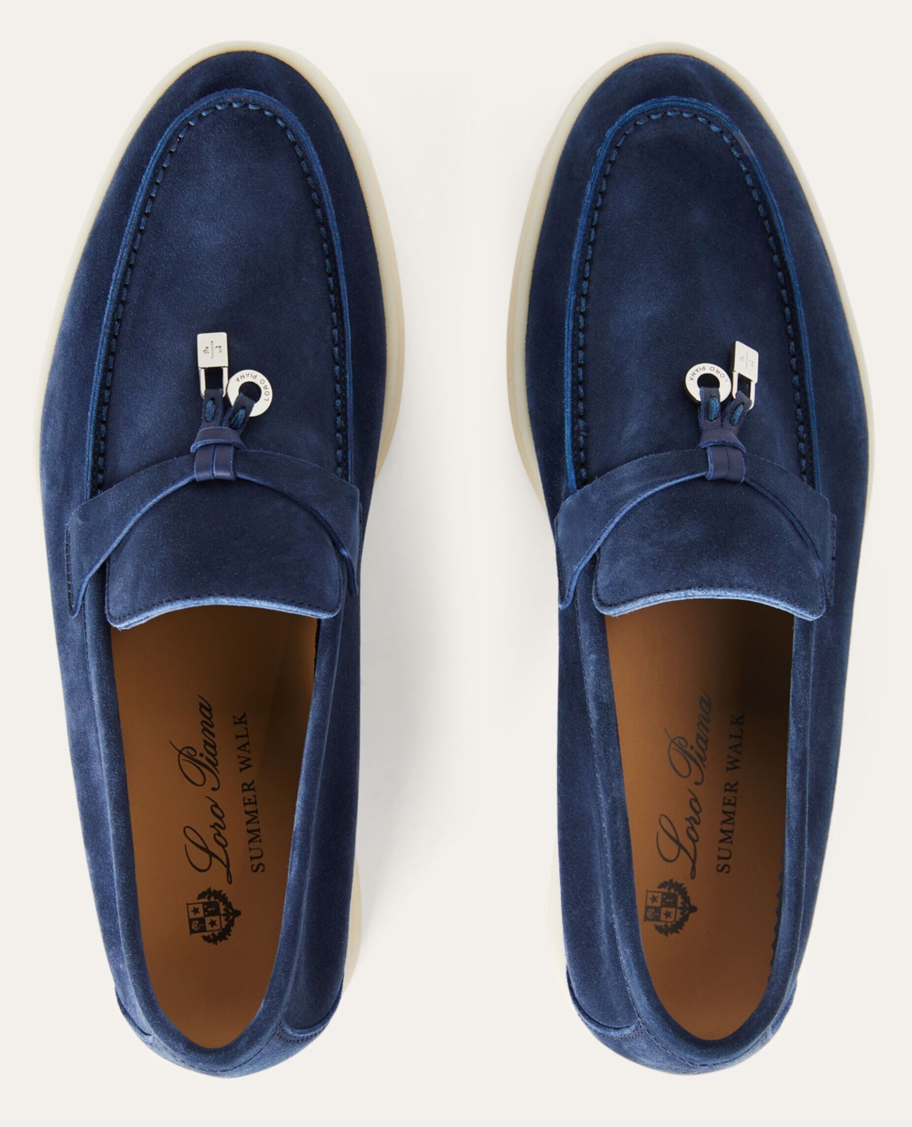 Loro Piana Summer Charms Walk Suede Loafer – True Dark Blue (108)