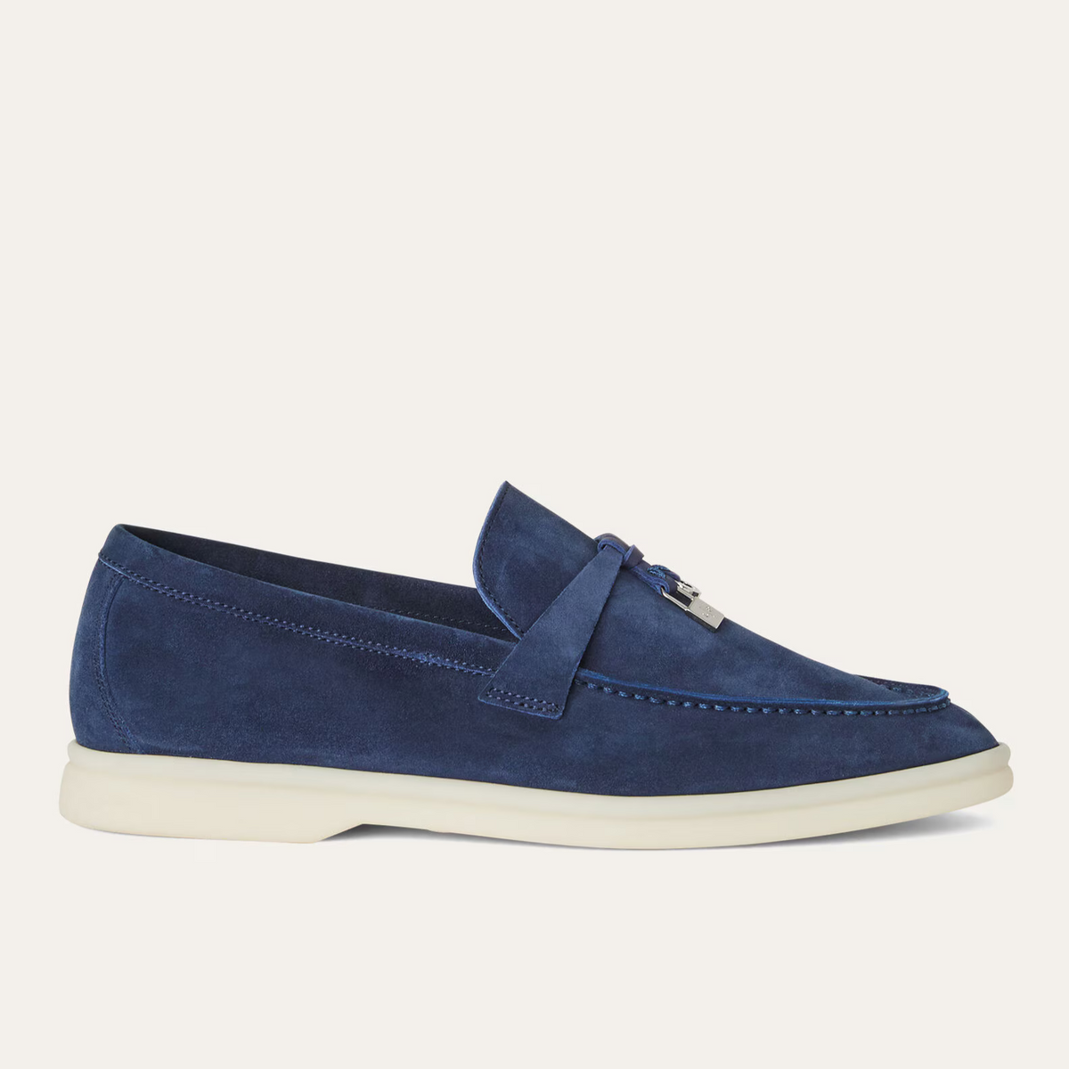 Loro Piana Summer Charms Walk Suede Loafers - True Dark Blue (W18P)