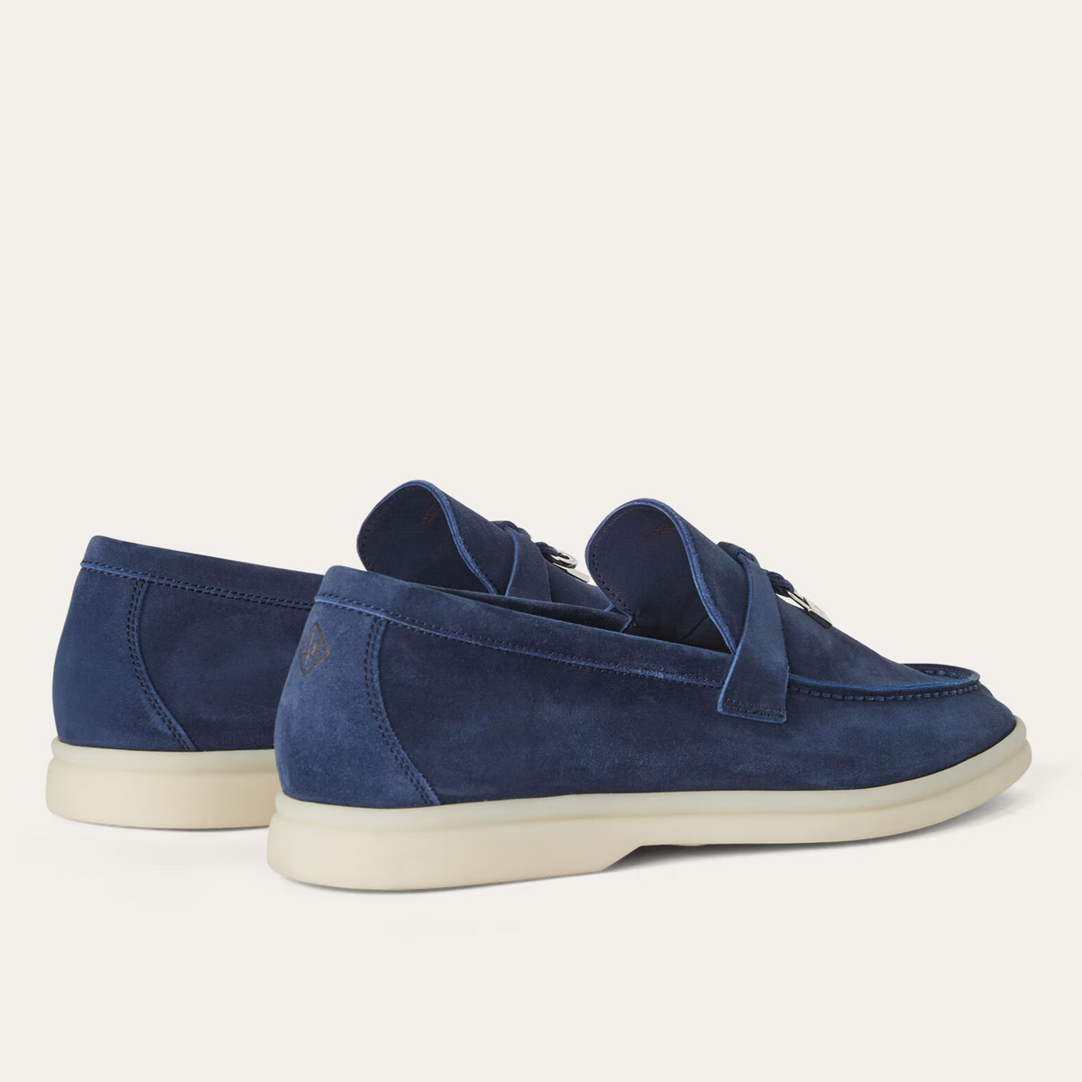 Loro Piana Summer Charms Walk Suede Loafers - True Dark Blue (W18P)