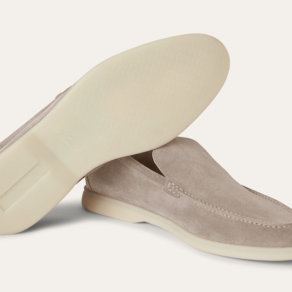 Loro Piana Summer Walk Suede Loafers - Classic Beige (D840)