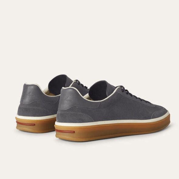 Loro Piana Tennis Walk Suede Sneakers - Warm Gray (158)