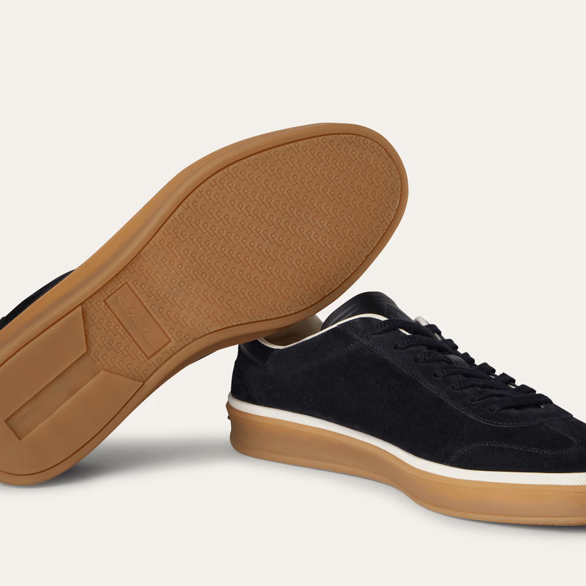 Loro Piana Tennis Walk Suede Calf Split Sneakers - Navy Blue (W000)