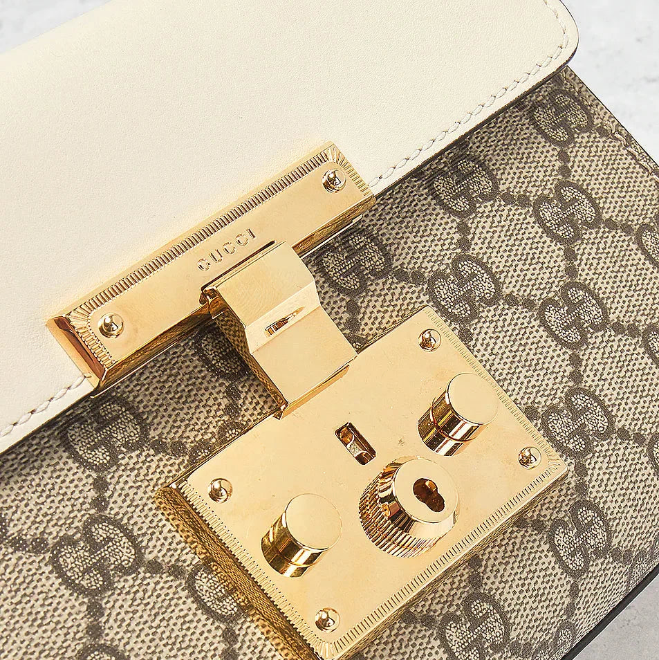 Gucci Padlock GG Supreme Shoulder Bag – Beige