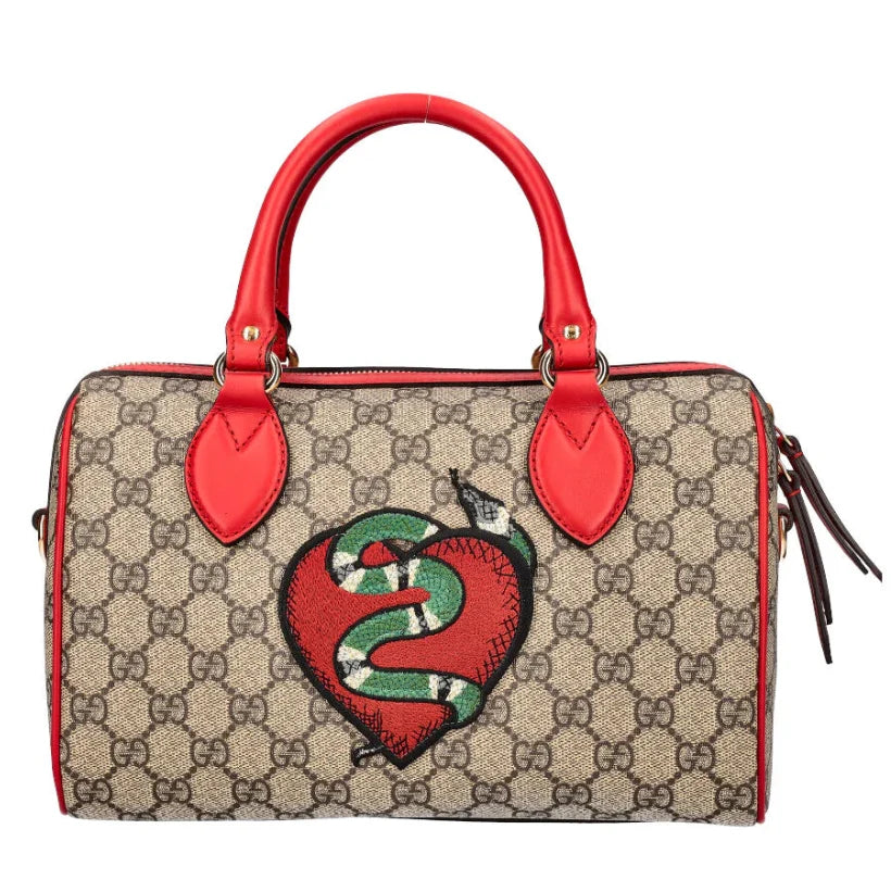 Gucci GG Kingsnake Boston Bag – Red
