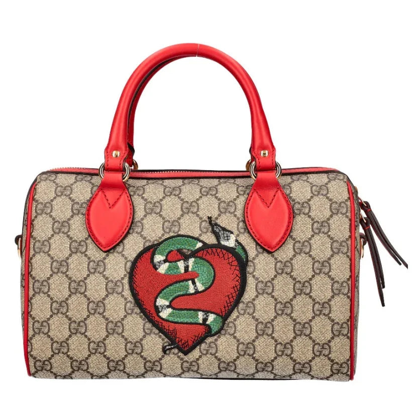 Gucci GG Kingsnake Boston Bag – Red