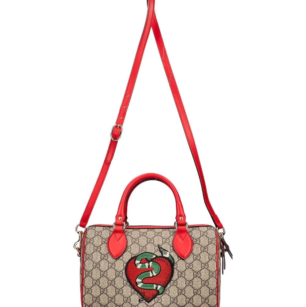 Gucci GG Kingsnake Boston Bag – Red