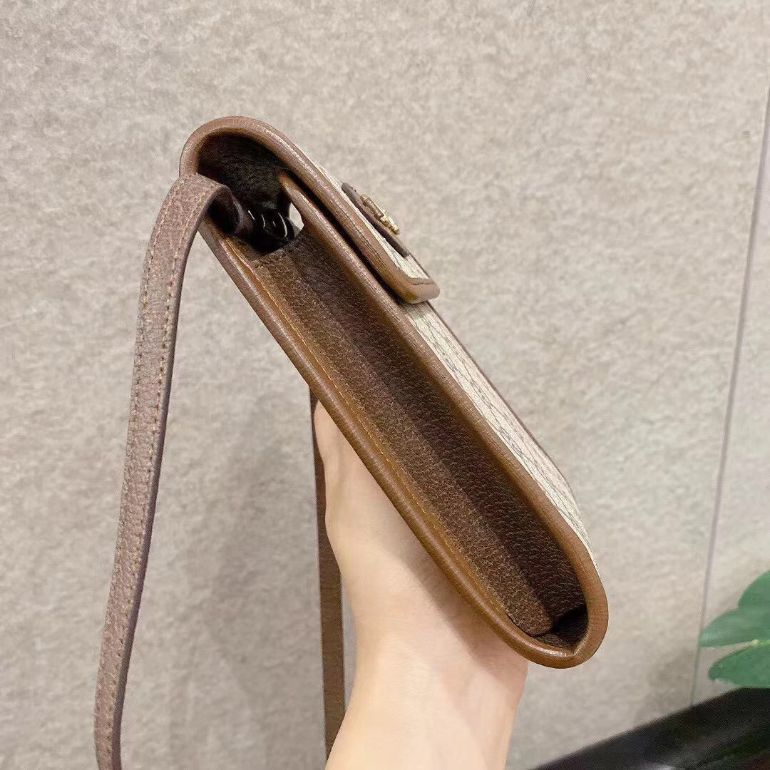 Gucci GG Supreme Mini Horsebit 1955 Crossbody Bag – Beige