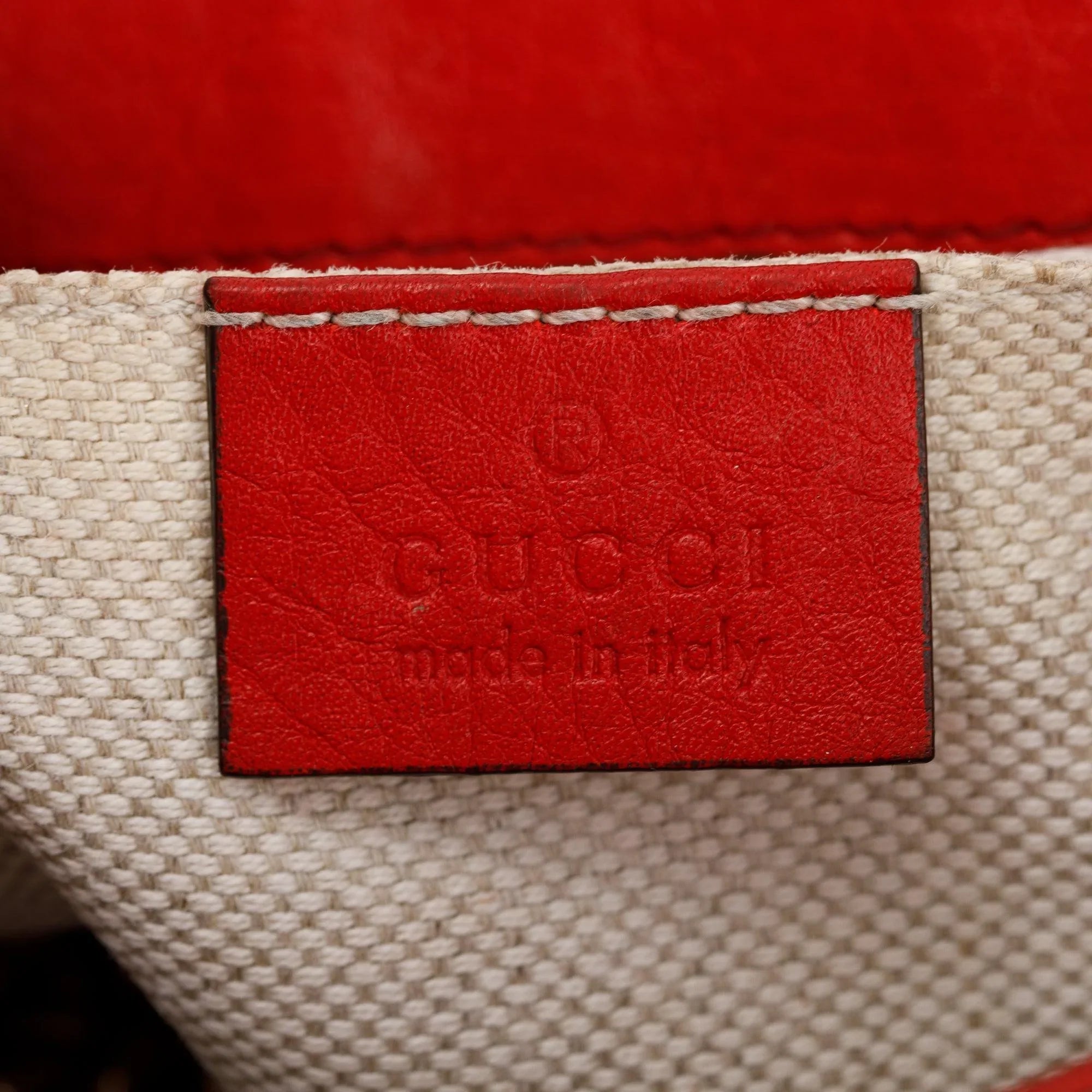 Gucci Soho Leather Flap Chain Shoulder Bag – Red