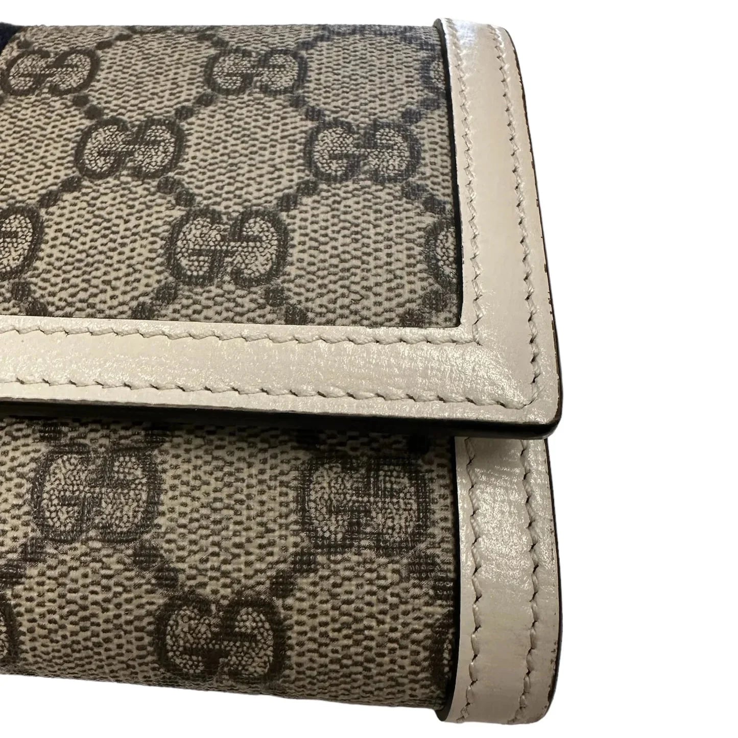 Gucci GG Supreme Jackie 1961 Chain Wallet – Beige