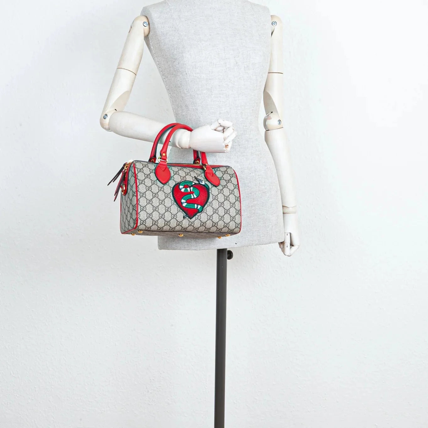 Gucci GG Kingsnake Boston Bag – Red