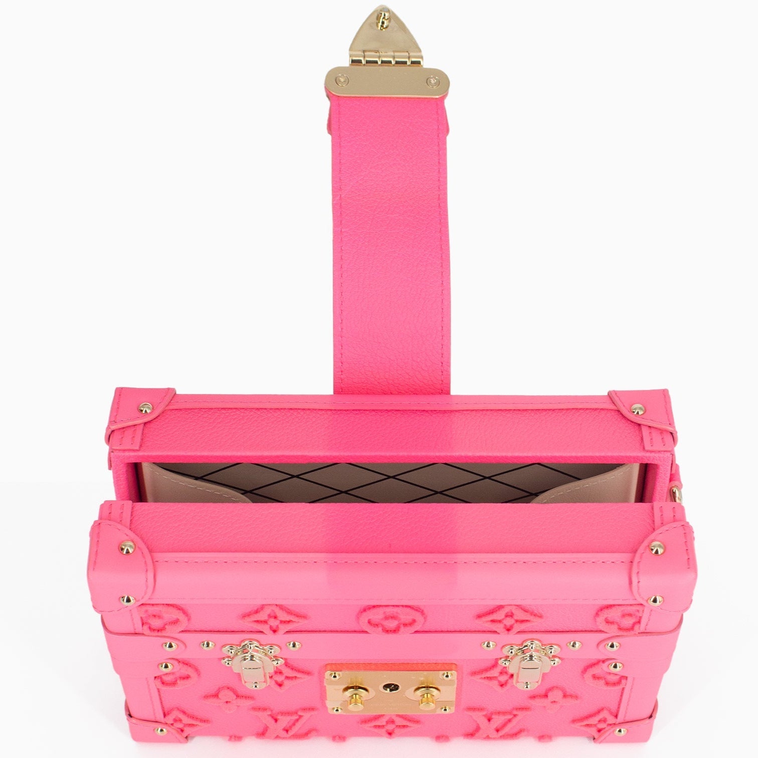 Louis Vuitton Monogram Tuffetage Petite Malle Shoulder Bag - Rose Fluo