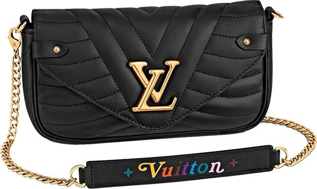 Louis Vuitton New Wave Chain Pochette Crossbody Bag - Black