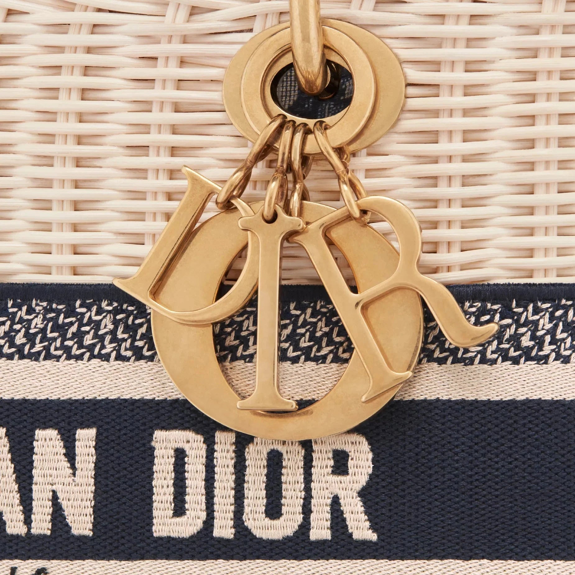 Dior Medium Lady Bag - Natural Rattan