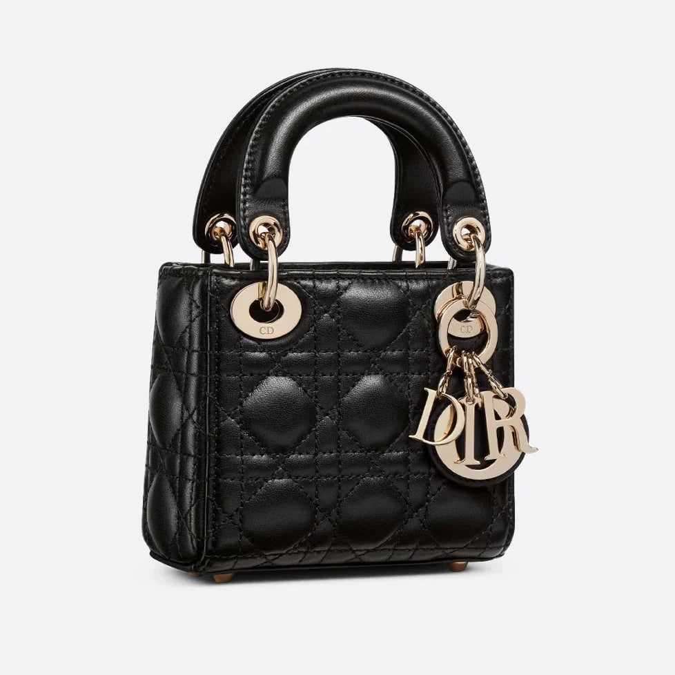Dior Lady Dior Lambskin Micro Bag - Black Cannage