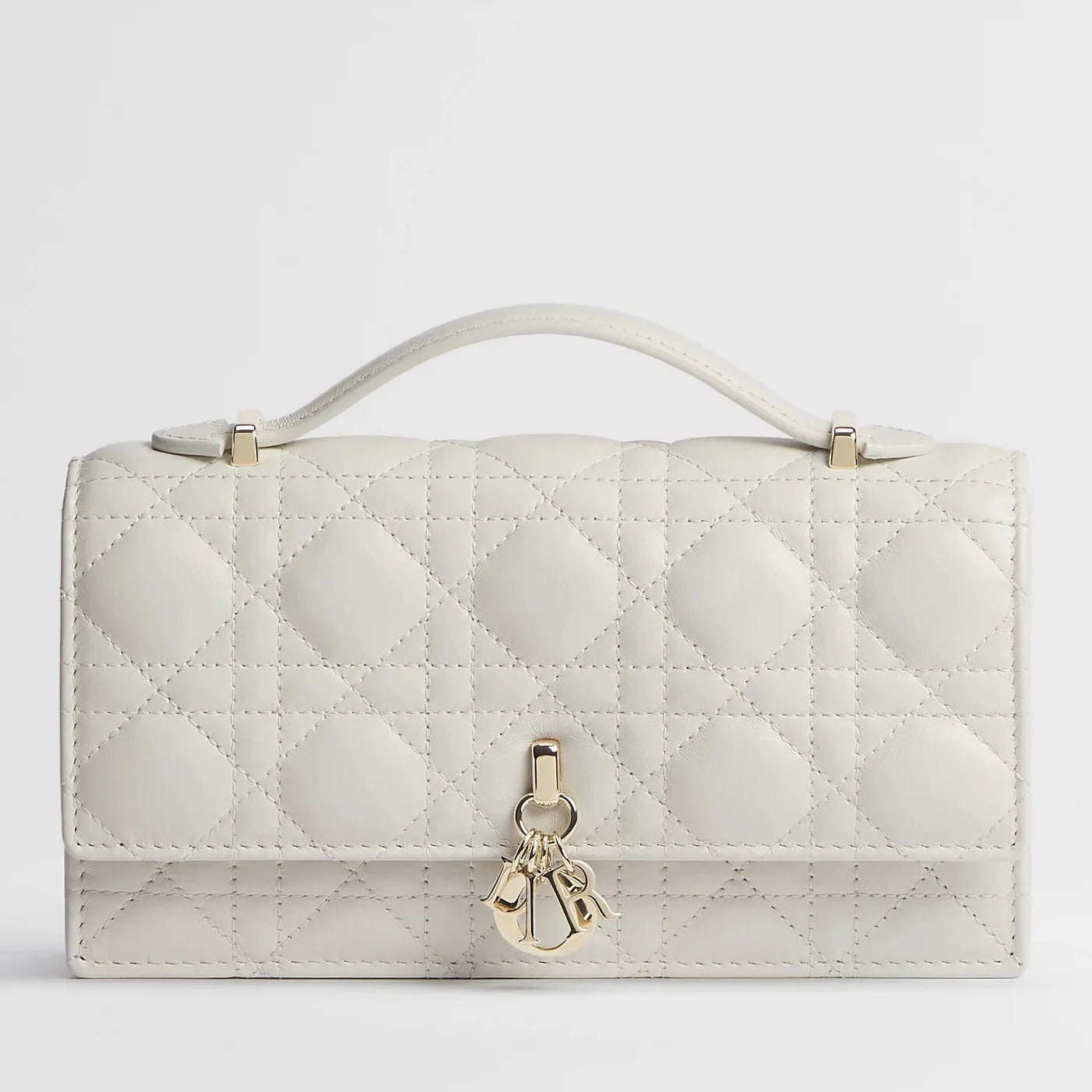 Dior My Dior Cannage Lambskin Mini Bag - Latte