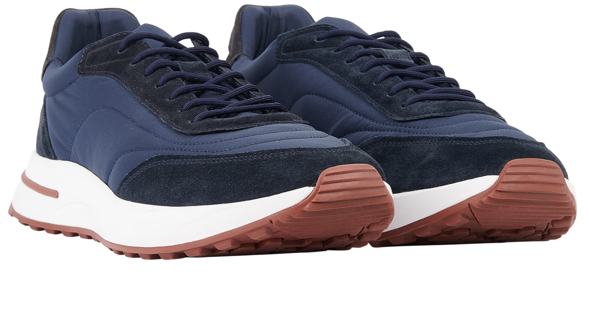 Loro Piana Weekend Evo Suede Sneakers - Navy Blue (082)