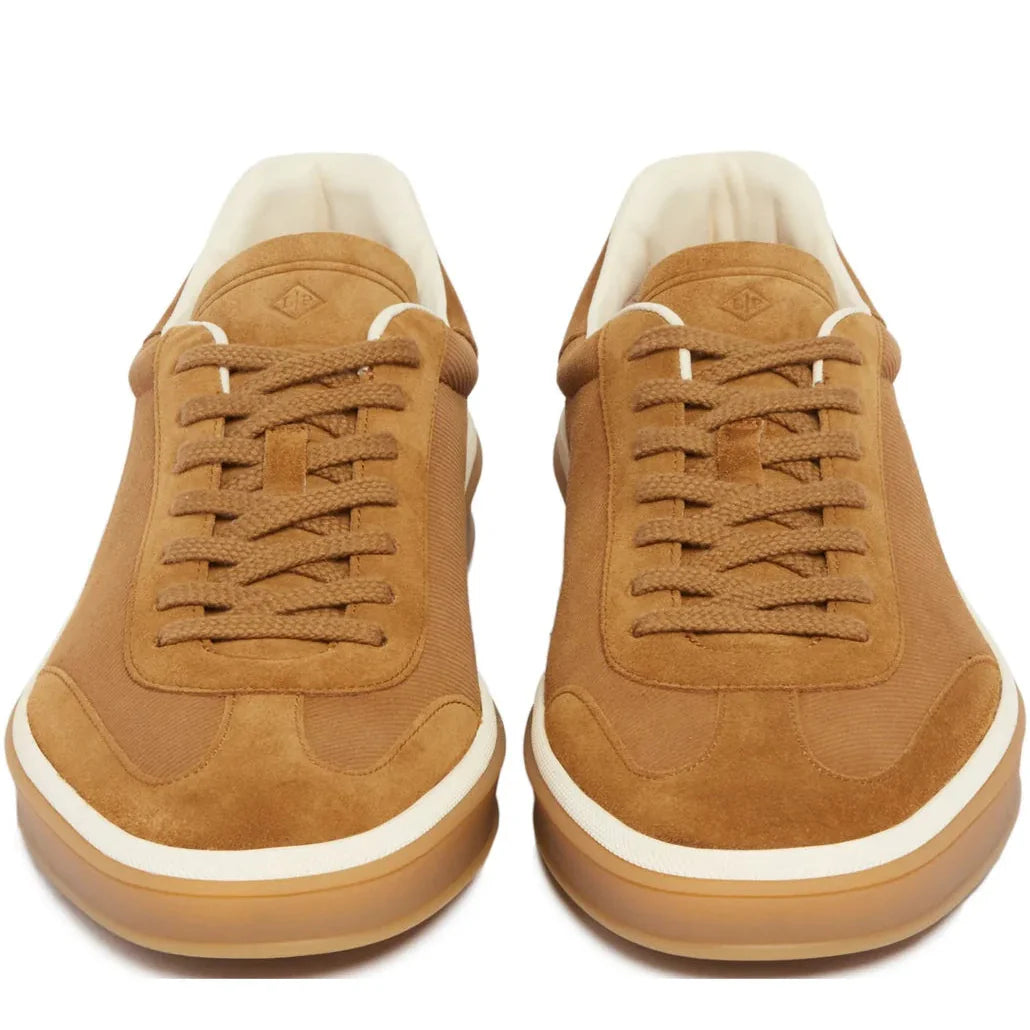 Loro Piana Tennis Walk Suede Calf Split Sneakers - Bark Wood (E0CF)