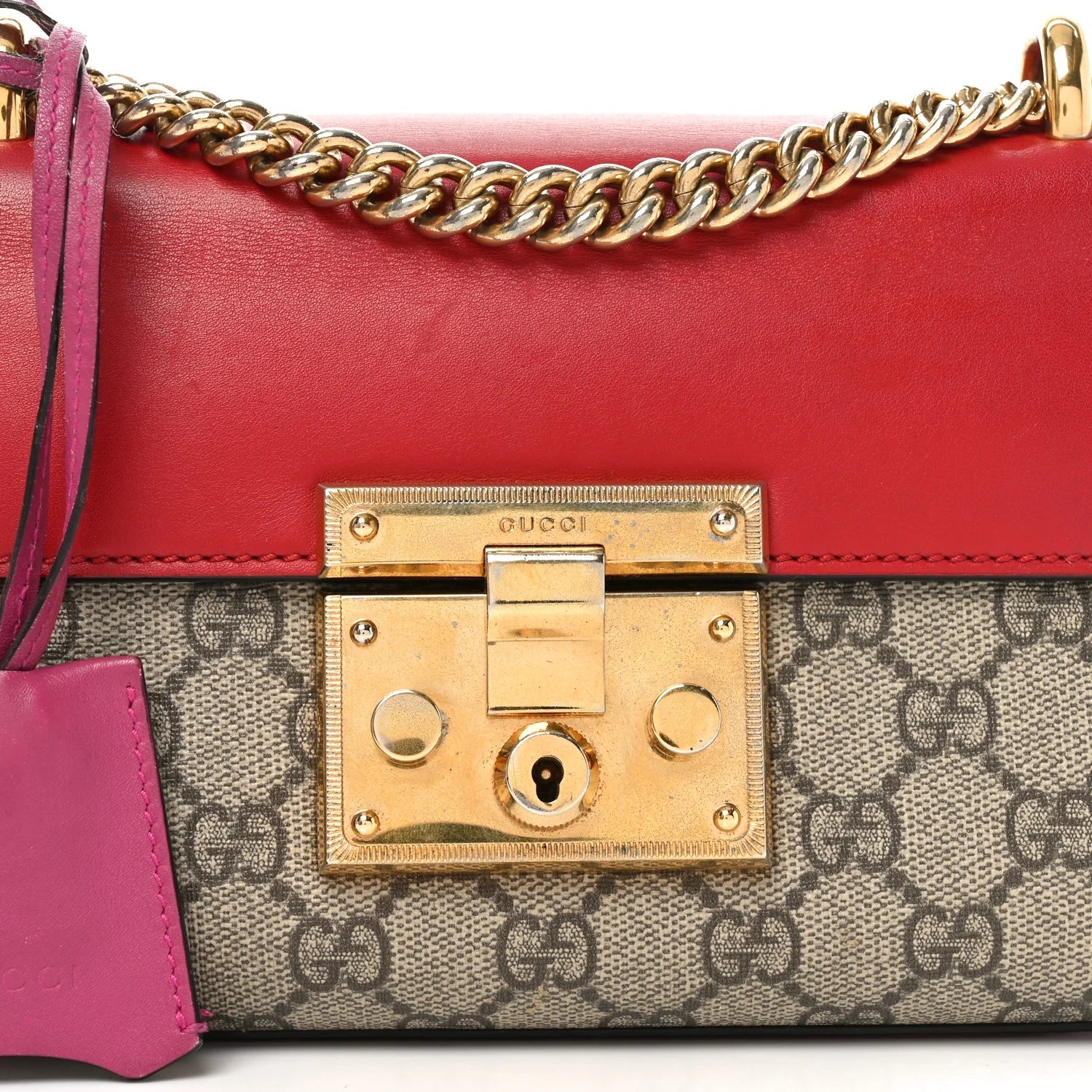 Gucci Padlock Small Shoulder Bag – Red
