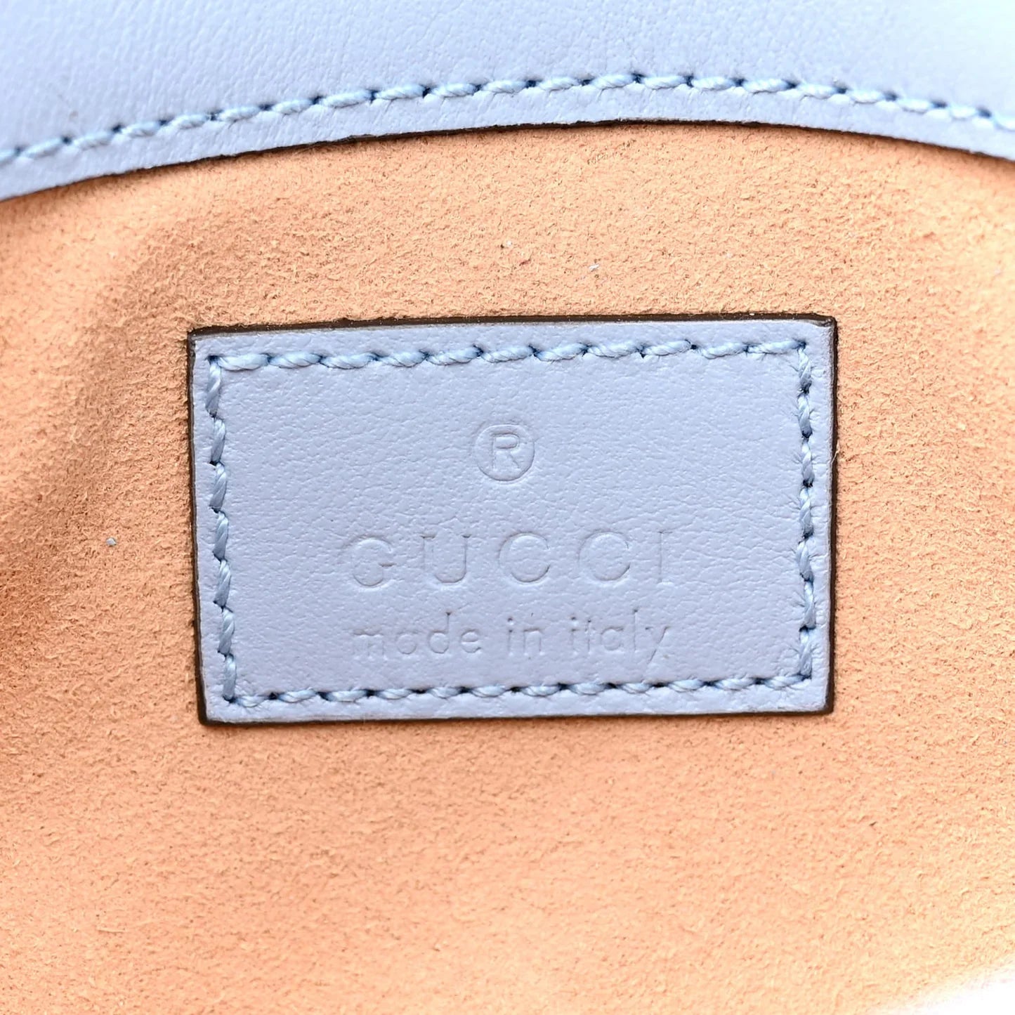 Gucci GG Marmont Leather Chain Belt Bag – Blue
