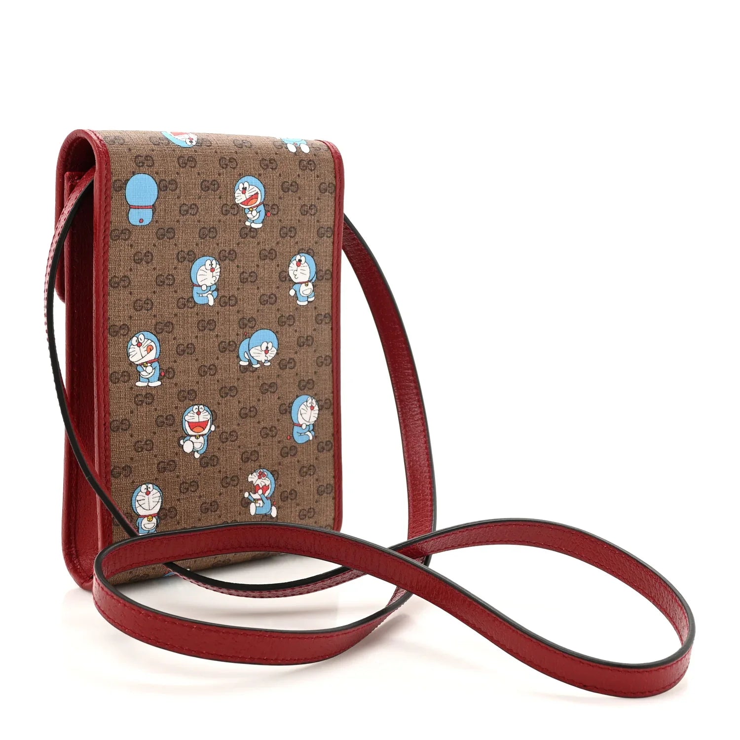 Gucci X Doraemon GG Supreme Mini Crossbody Bag – Brown