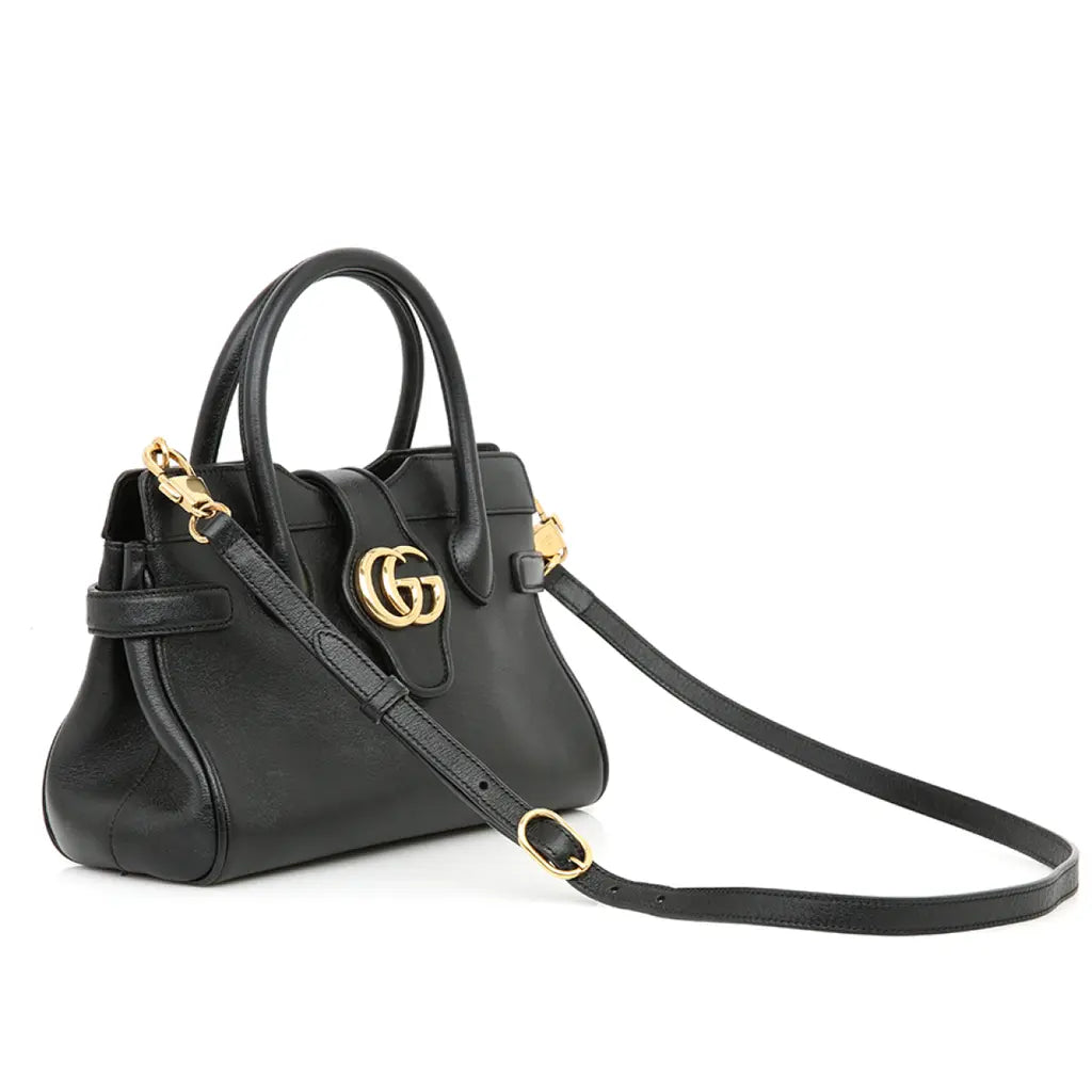 Gucci Small Top Handle with Double G Bag – Black