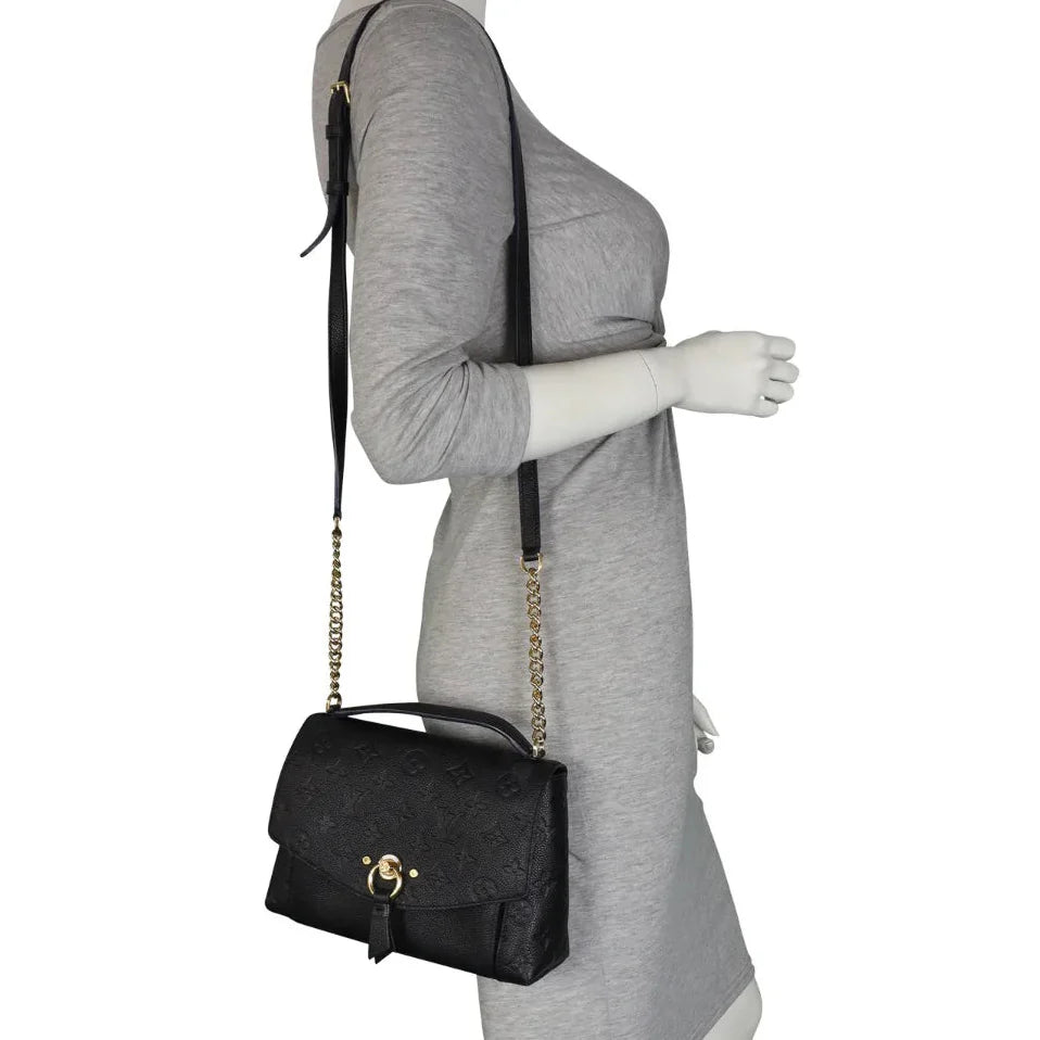 Louis Vuitton Monogram Empreinte Blanche BB Shoulder Bag - Black