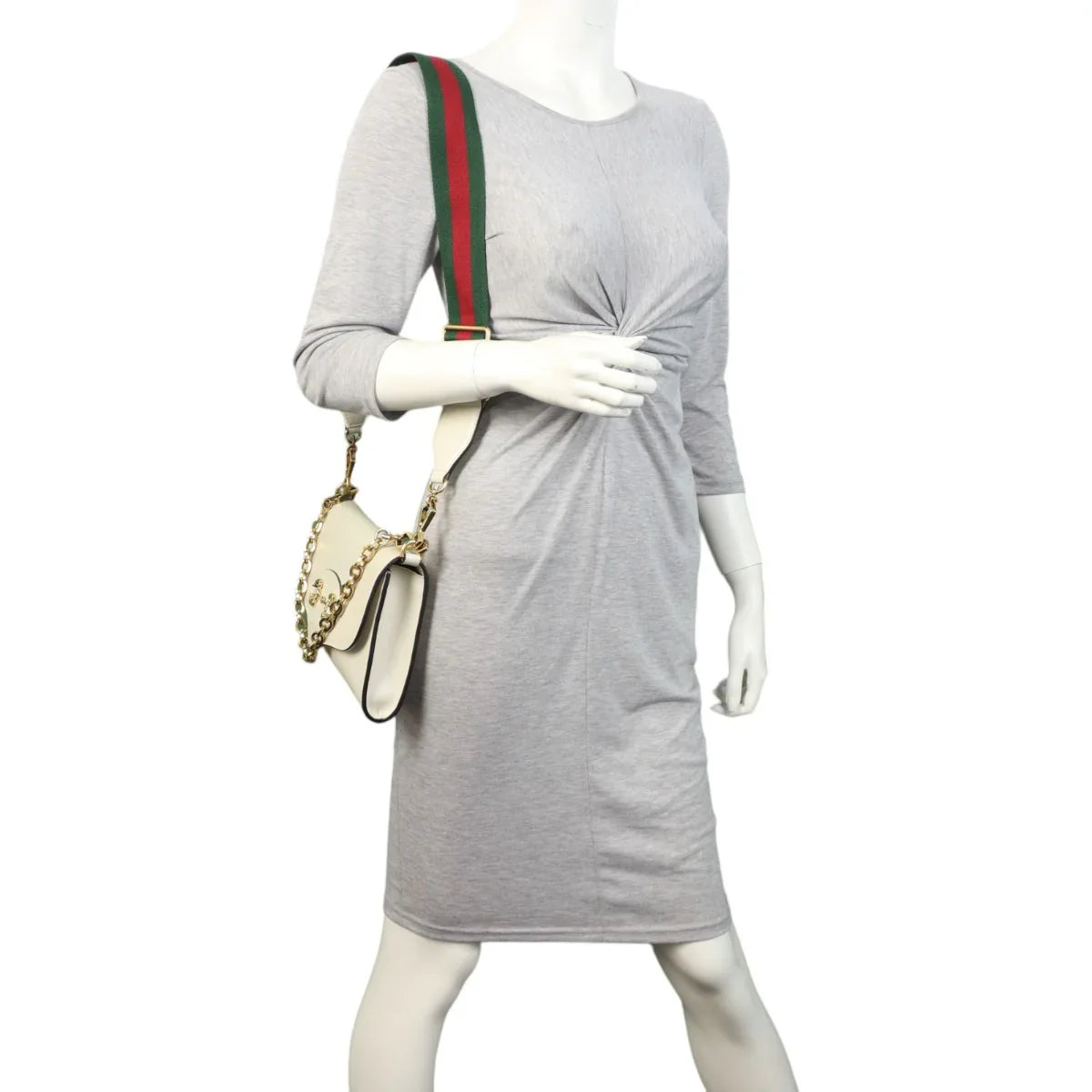 Gucci Azalea Horsebit 1955 Small Crossbody Bag – Mystic White