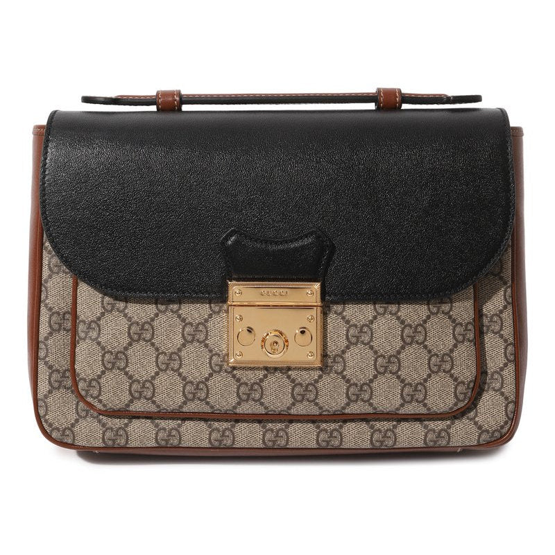 Gucci GG Supreme Padlock Shoulder Bag – Beige