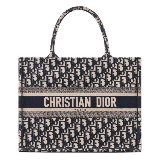 Dior Medium Dior Book Tote - Navy Blue