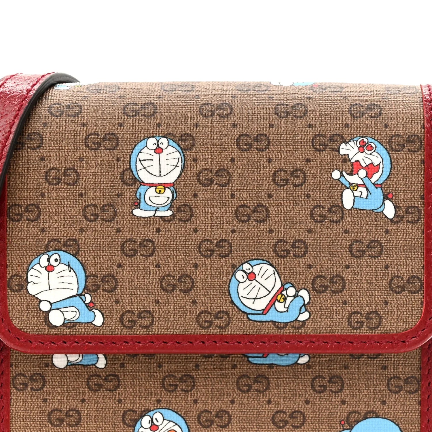 Gucci X Doraemon GG Supreme Mini Crossbody Bag – Brown