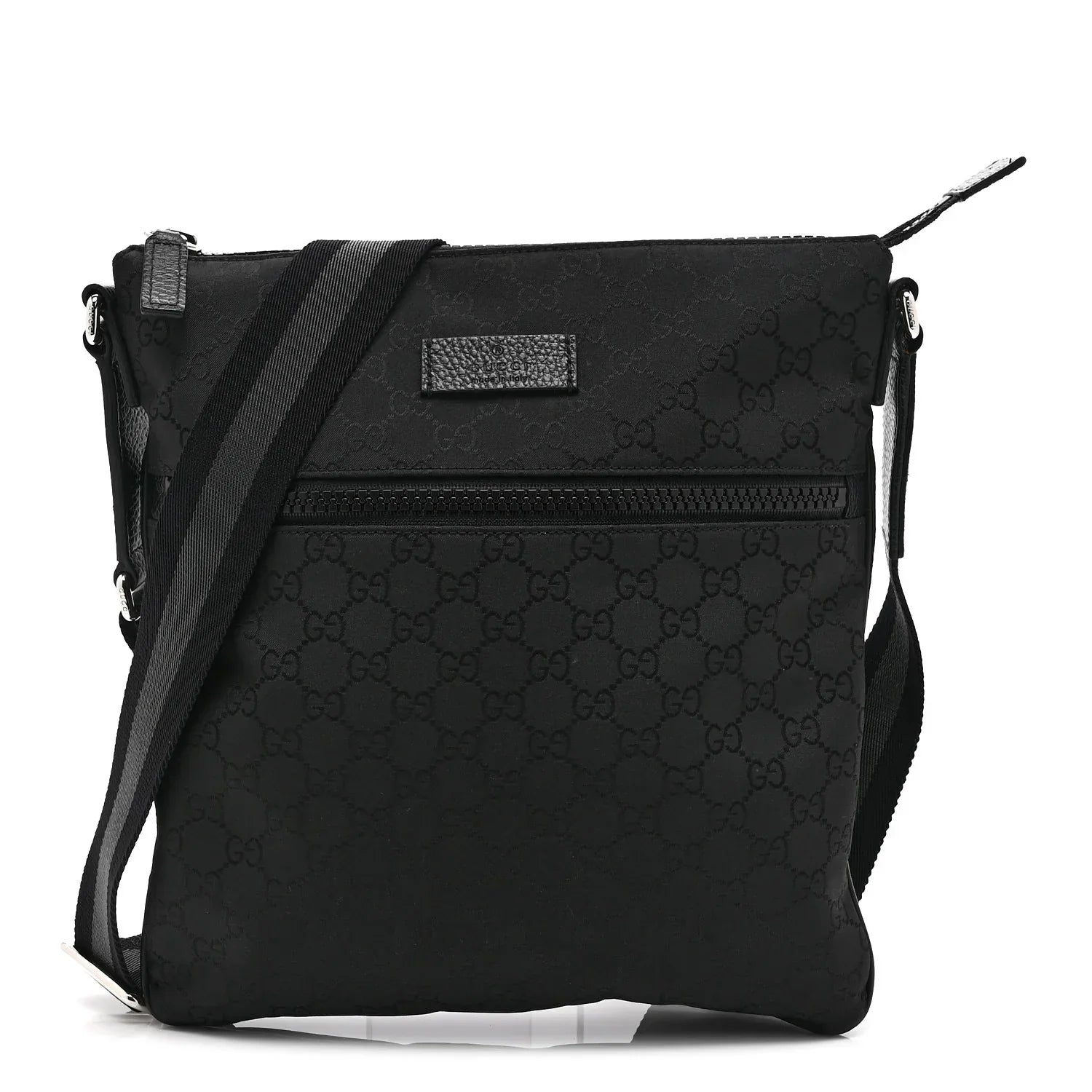 Gucci Guccissima Signature Messenger Bag – Black