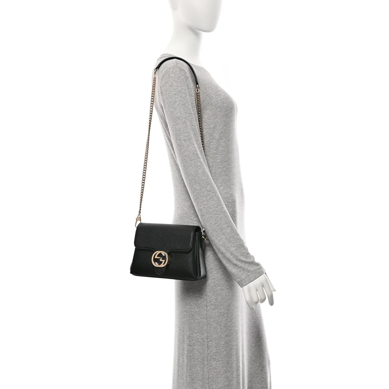 Gucci Dollar Interlocking Chain Bag – Black