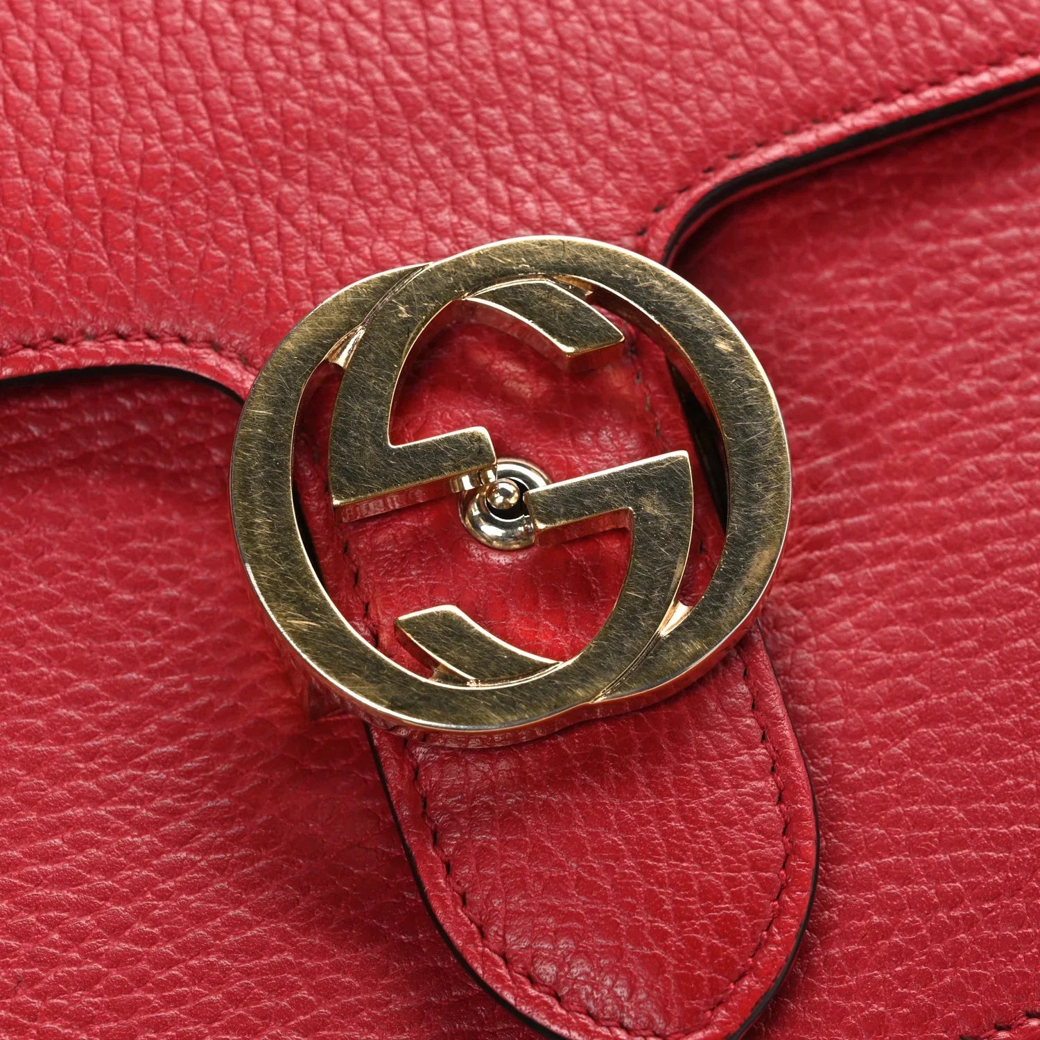 Gucci Interlocking G Small Dollar Shoulder Bag – Red