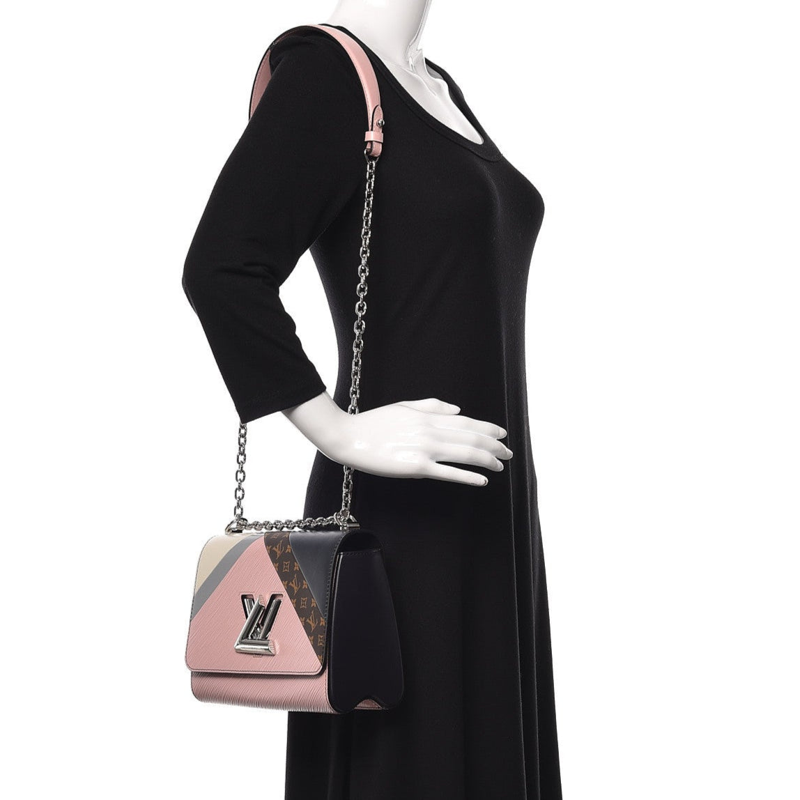 Louis Vuitton Epi Monogram Tape Twist Shoulder Bag - Rose White