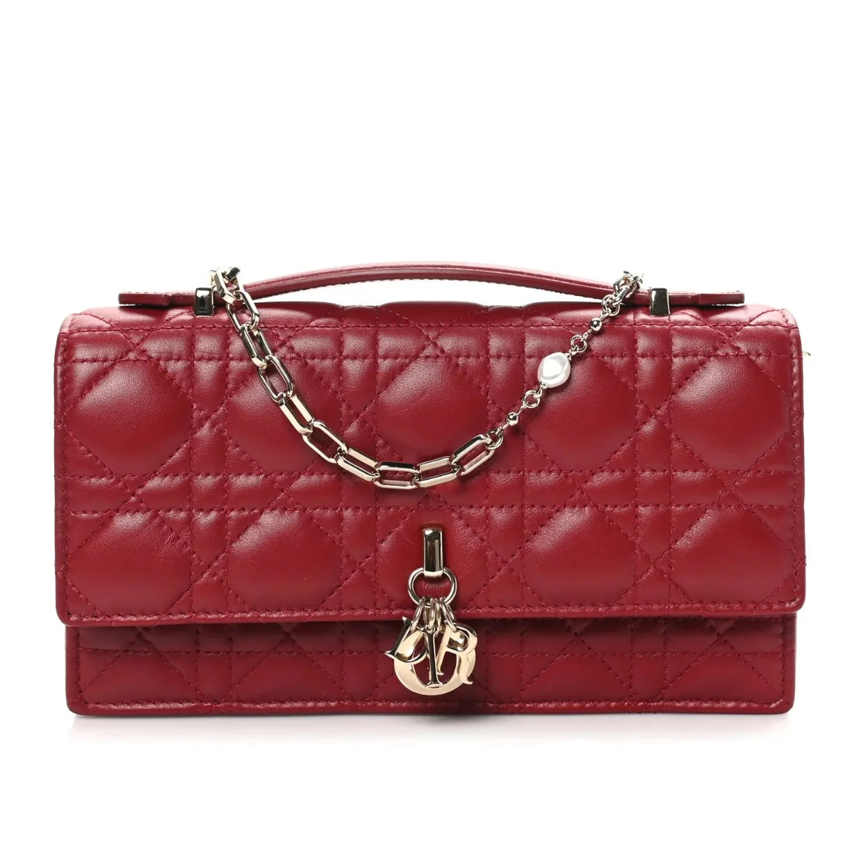 Dior My Dior Mini Cannage Lambskin Bag – Cherry Red