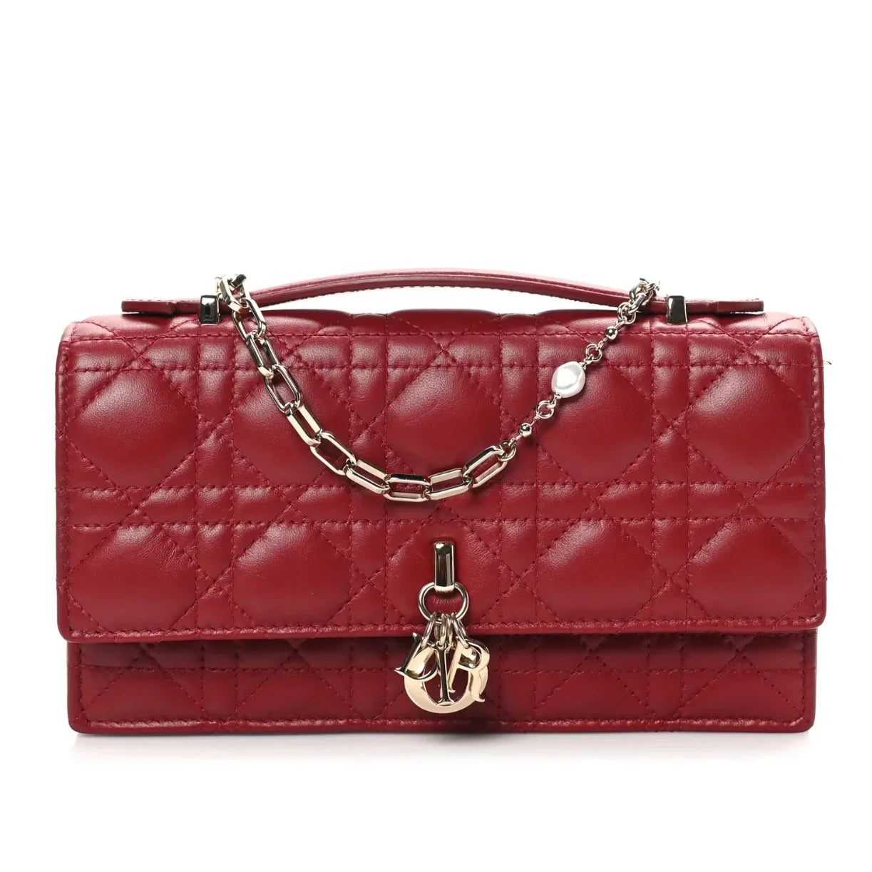 Dior My Dior Mini Cannage Lambskin Bag – Cherry Red