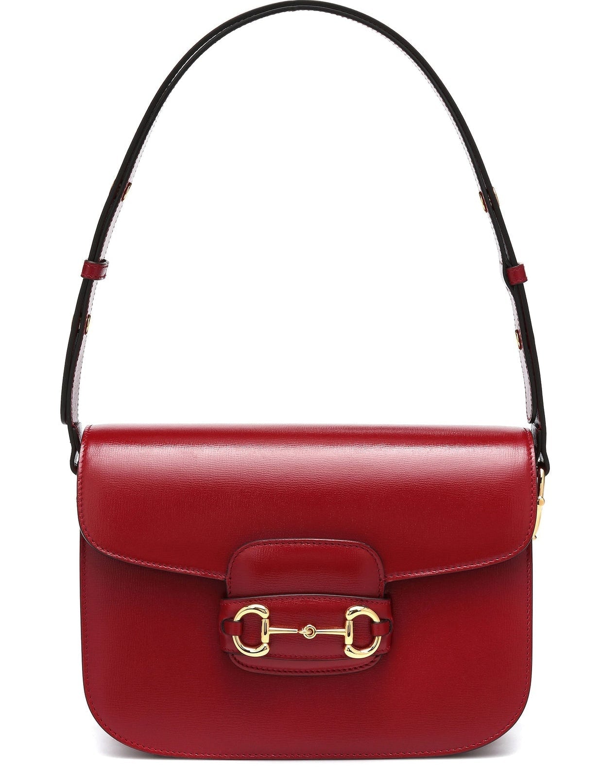 Gucci 1955 Horsebit Leather Shoulder Bag – Red