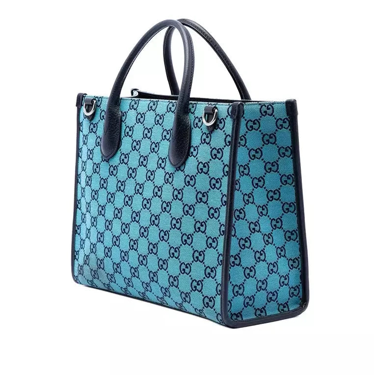 Gucci Calfskin Retro Tote Bag – Blue