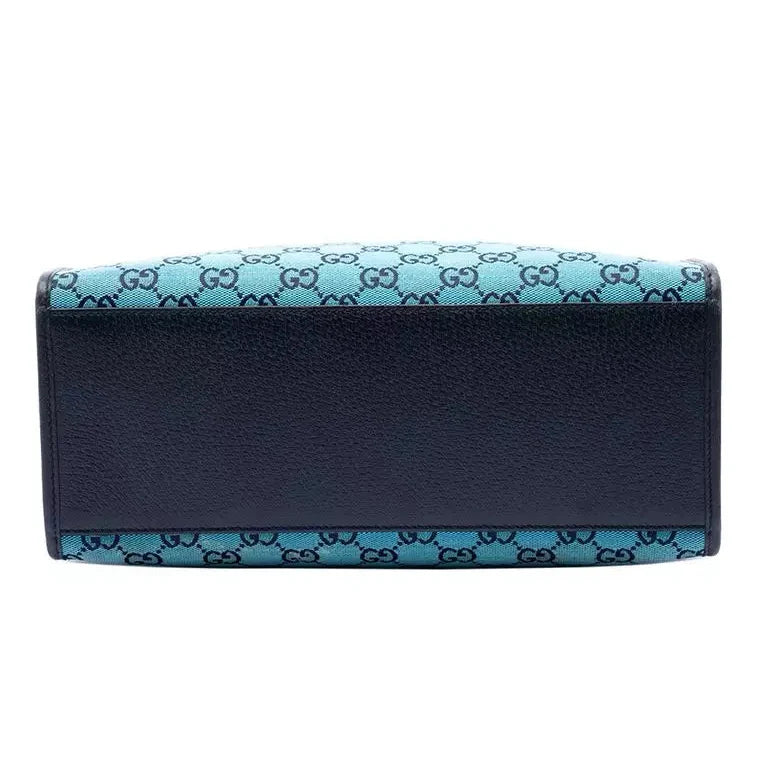 Gucci Calfskin Retro Tote Bag – Blue