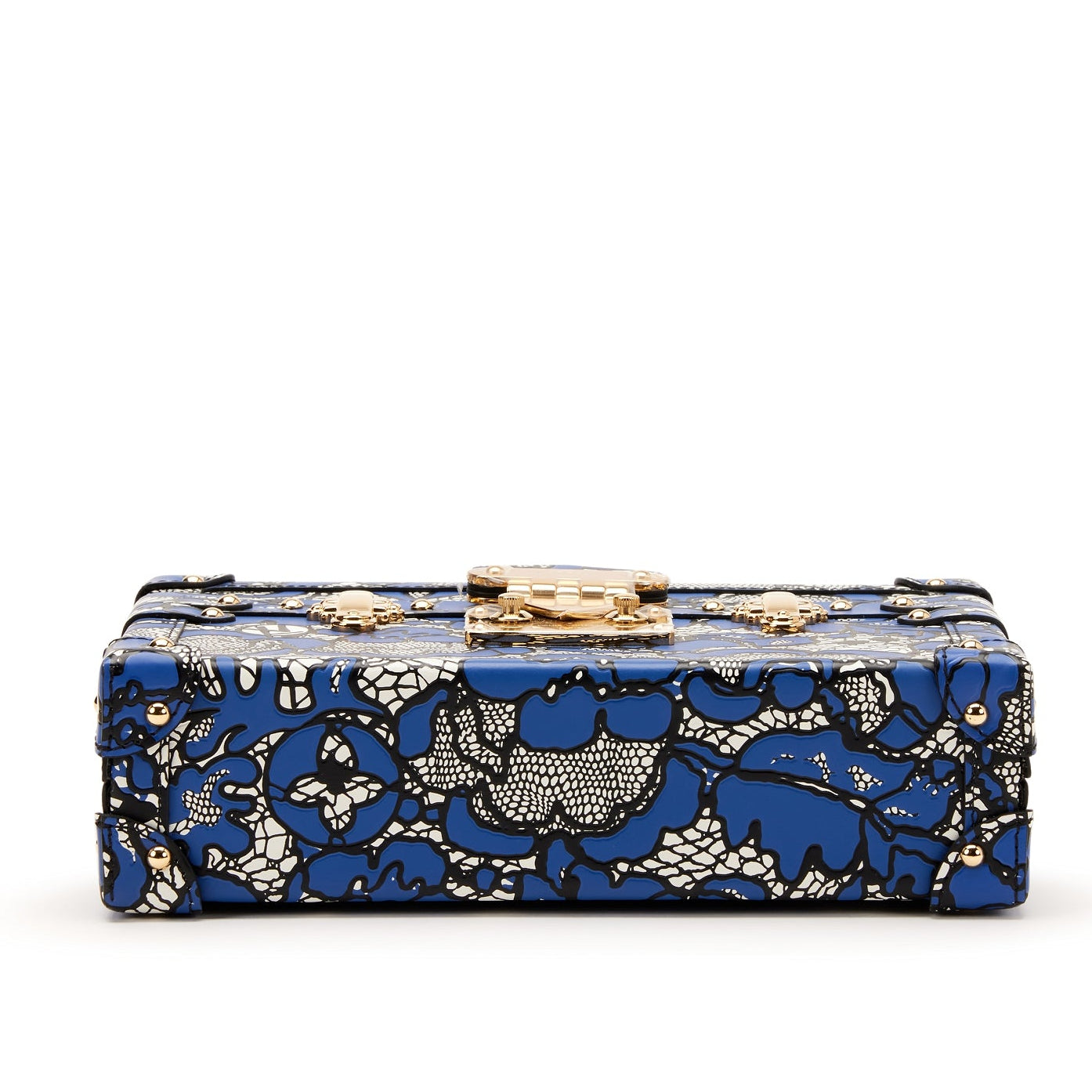 Louis Vuitton Floral Lace Print Petit Malle Handbag - Blue