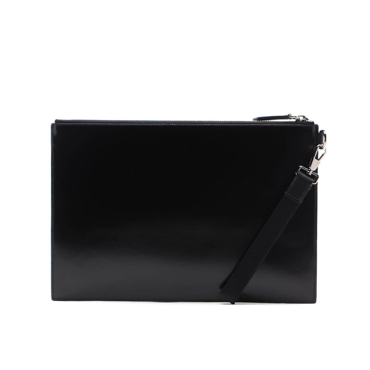 Gucci Burberry Logo Print Leather Clutch Pouch – Black