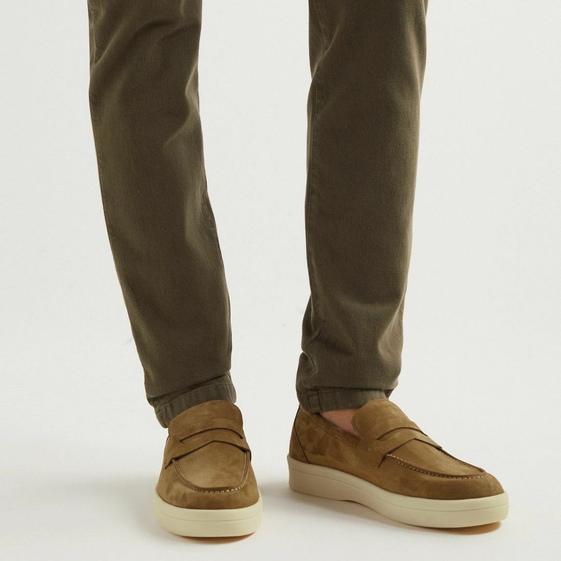 Loro Piana Ultimate Walk Suede Penny Loafers - Brown (076)