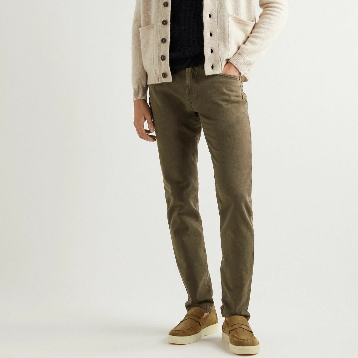 Loro Piana Ultimate Walk Suede Penny Loafers - Brown (205)